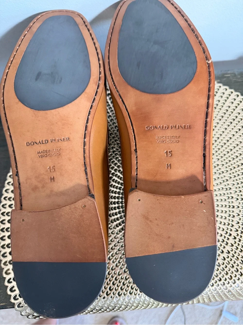 Donald Pliner Men's Tan Leather DACIO Loafer Size 15